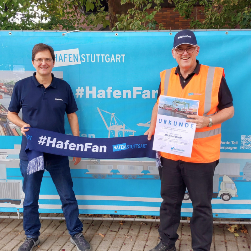 Hafenpraktikant Michael Dont (MdB und Teilnehmer im Verkehrsausschuss