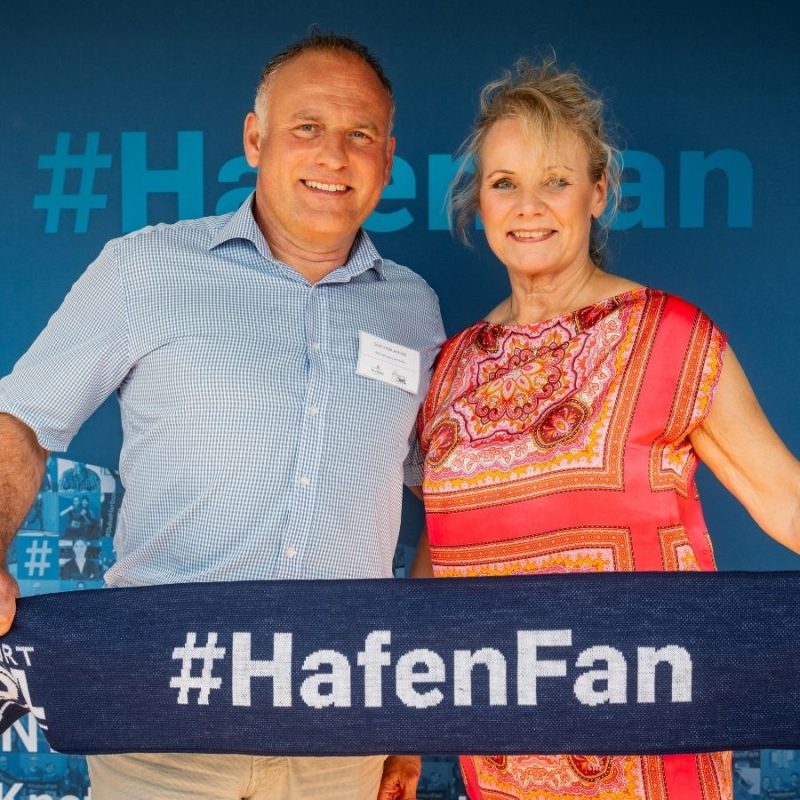 Guido Neuenfeldt und Susanne Neuenfeldt, Geschäftsführerin Hafen Wittlager Land GmbH